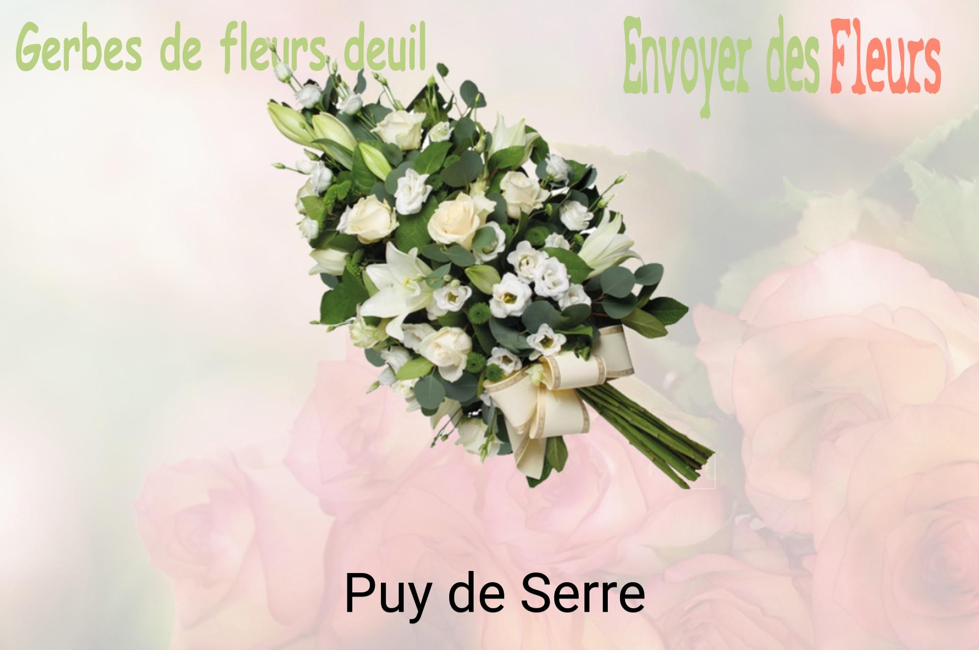 Gerbe de fleurs de deuil livrée à Puy-de-Serre